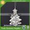 White Polyresin Star Hanging Ornament for Christmas Tree Decoration
