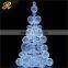 White outdoor lighted snowing christmas tree christmas decoration