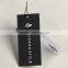A set of hangtag for women's underwear including one black card tag,one Semi transparent PVC tag with string seal tag
