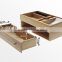 Desk Stationery Box, Desktop Supplies Organiser with drawer Made of Natural Bamboo storage