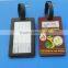 wholesale chocolate rubber pvc silicone bag tag luggage tag