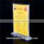 Shenzhen factory T shaped wholesale custom acrylic price tag holder/a4 acrylic sign holder with magnet