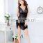 black sexy babydoll lingerie sleepwear lace dress