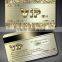 2015 hot selling high quality cheap logo DIY stainless steal businesss card /Golden /silvery color vip card for membership