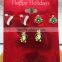 Christmas Gift Cute Christmas Hat/Tree Penguin Shape Stud Earring Set