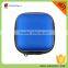 PU Leather Exterior Earphone Case Quadrate Style Hard Case with Zipper Closure
