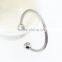 Custome screw cuff bracelet with indian plain stainless steel adjustable bangle
