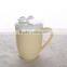 400ml 14oz New Ceramic coffee mug with lid tea cup with cover colored hot sale
