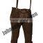 erman bavarian lederhosen black dark brown and light brown in suede leather