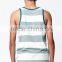 Daijun OEM summer men's white and blue cotton stripe dri fit tank top