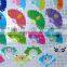 plastic pp hand fan/custom printed strawberry plastic Seven folding fan