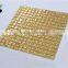 SMG11 Straight edge wave gold mosaic Gold glass mosaic Gold foil on bottom mosaic