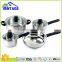 Professional family 7pcs saucepan, casserole, frypan cookware set non-stick stainless steel pot