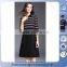 2016 Fashion Ladies Designer Elegant Stripes Dress