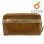 lady oil wax leather wallet with wrist strap handmade large capacity zipper wallets RFID blocking