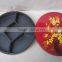 Lacquer box for containing candy, handpainted round lacquered boxes from Vietnam