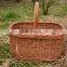 16 or 20 " Handmade Willow Basket, Wicker Basket, Rectangular Basket, Farmhouse Basket,Woven Picnic Basket,Grocery Basket,Market