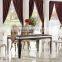 TH372 dining furniture design stainless steel frame marble top dining table