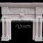 Home decoration stone carvings and sculptures white natural marble cheap fireplace mantel