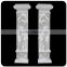 Carving stone white marble square pillar design