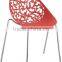 2015 design--- chinese style plastic chairs with metal legs , Cadeira
