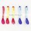 2017 New Products High Quantity Baby Goods Temperature Sensitive Plastic Baby Feeding Spoon Fork, Baby Gift