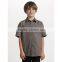 Boys' Short Sleeve Non-Iron School Shirt Grey School Uniform Shirts Blouse High Quality