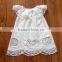 Embroidery Lace Ruffle Neck Long White Baby Girl Dress Gown Naming Ceremony Wedding Dress Children Frock Model HSR5905