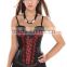 Wholesale Clothing Factory Padded Red Sexy Young Lady Corset with shoulder-straps