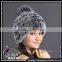 CX-C-78D Women Fashion Korean Excellent Rex Rabbit Fur Winter Hat