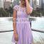 Zip Back Open Crochet Lace Chiffon Lace Turquoise Dress Convertible Chiffon Dress