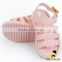 Kids Summer Plain Light Pink Gladiator Little Girl Flattie Snadals Shoes