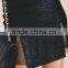 Runwaylover 5440 Sexy Black Slim Slit Mini Skirt