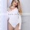 Runwaylover 5226 Ladies White Color Sexy Slit Sexy Bodysuit