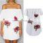 Summer Women Beach Dresses Off Shoulder Flower Print Ladies