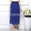 Satin Black Long Skirt Summer Casual Smooth Women Skirt