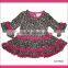 Latest summer style wholesale boutique cute leopard small baby design dresses