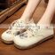 ink painting women homemade linen sandals comfortable fisherman shoe folk slippers/Chinese ethnic flavor casual linen shoes