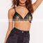 B33481A Hot girls fruit embroidery transparent mesh bra