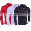 New Design Cotton and Polyester Custom Cut Sew Ong Sleeve Polo Shirts