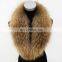 Natural color big raccoon fur shawl collar factory direct supply