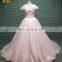 Princess Off Shoulder Butterfly Ball Gown Pink Prom Dress For Evening 2017