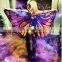 Colorful butterfly wing cape