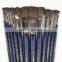 Eco-friendly Flat Artist Bristle Paint Brush With Long Wooden Handle