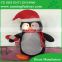Christmas inflatable party animated lights up penguin in hat & carry candy cane decorations