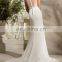 Rich lace and ribbon beautiful classic wedding gown new arrival.