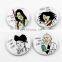 Custom Design Cloth Fabric Tin Button Badge,Factory Metal Button Graphic Art Featured Quality Craft Round,Profession Supplier