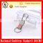 Customized laser logo Black nickle plated Pu Leather Keychain
