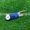 Golf folding pitch forks with custom embossed enamel ball markers