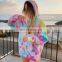 2020 Women Casual Loose Pocket Hooded Shirt Tie Dye Sweatshirts Autumn Oversize Streetwear Hoodies